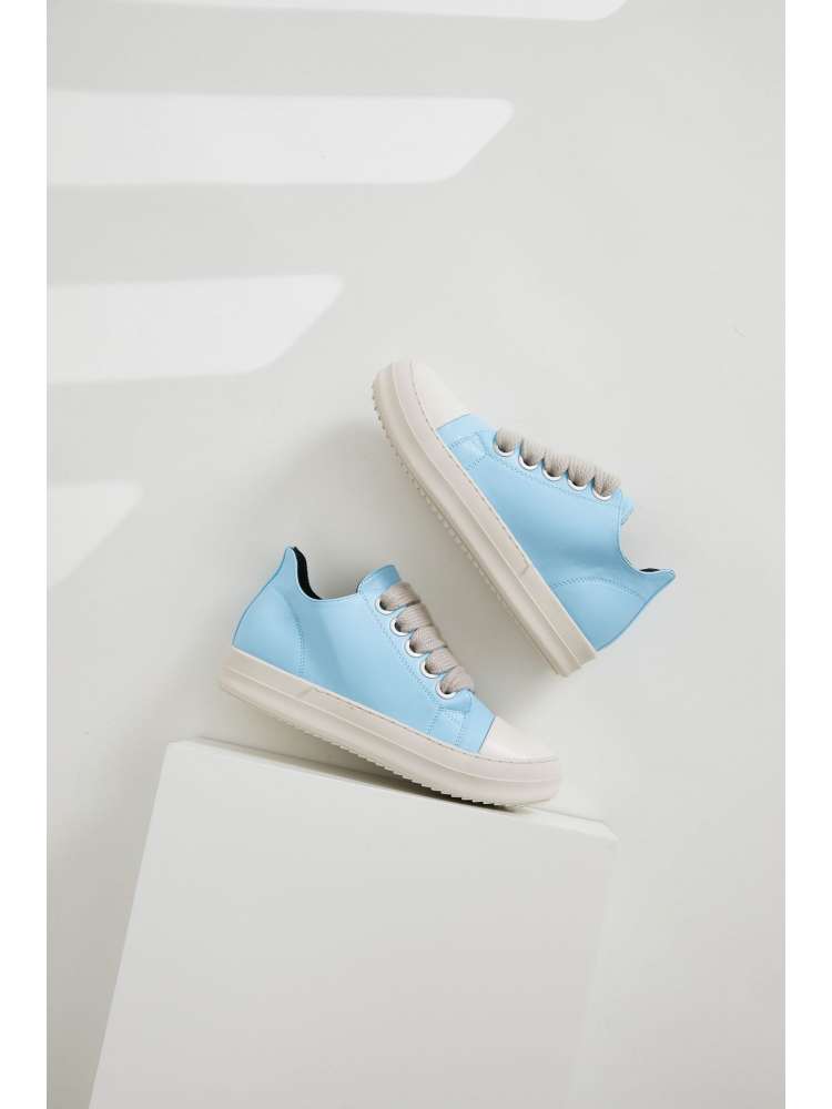 PU Patchwork Round Toe Flat Heel Sneaker