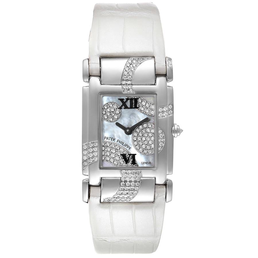 Patek Philippe Twenty-4 White Gold MOP Diamond Ladies Watch 4914