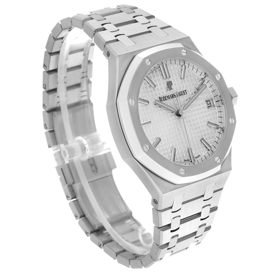Audemars Piguet Royal Oak White Dial Steel Mens Watch 15500ST