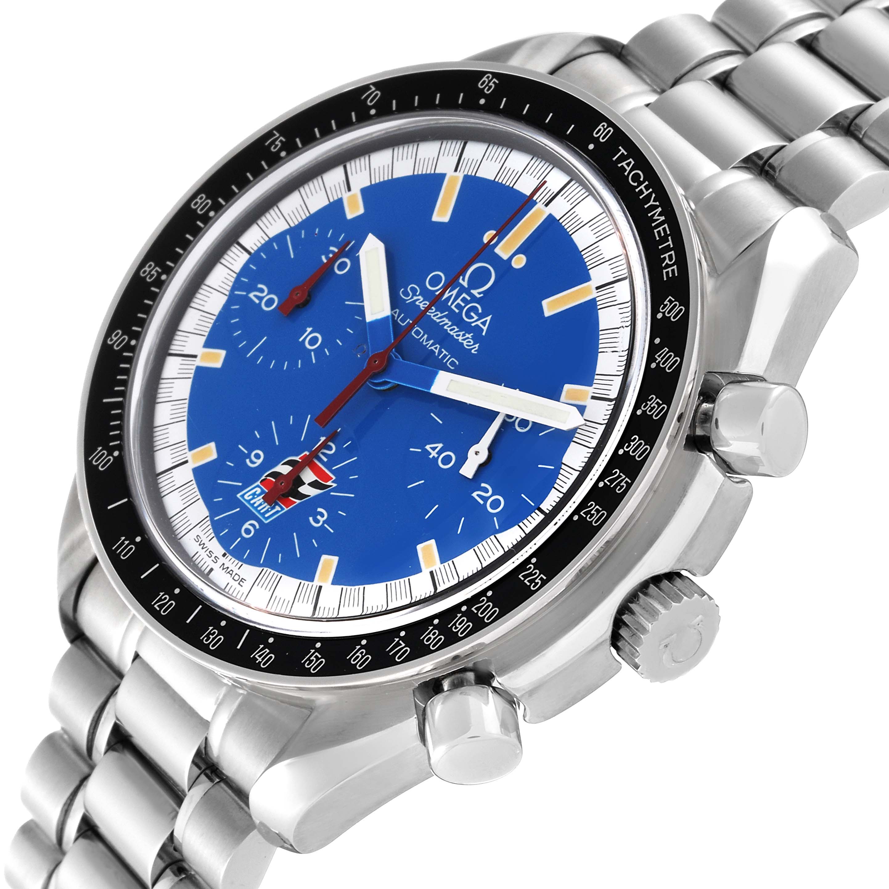 Omega Speedmaster Schumacher Blue Dial Steel Mens Watch 39.0 MM 3510.80.00