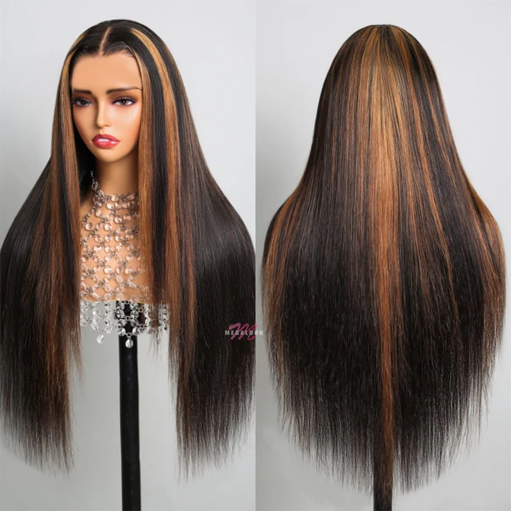 Megalook Bogo Free 30inch 6x5 Pre-cut Lace #P1B30 Body Wave/Straight 100% Human Hair Wig