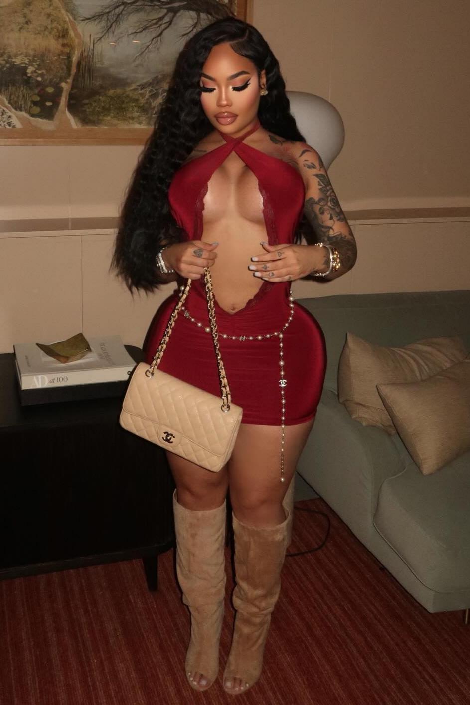 Women Sexy Lace Halter Neck Bodycon Dress