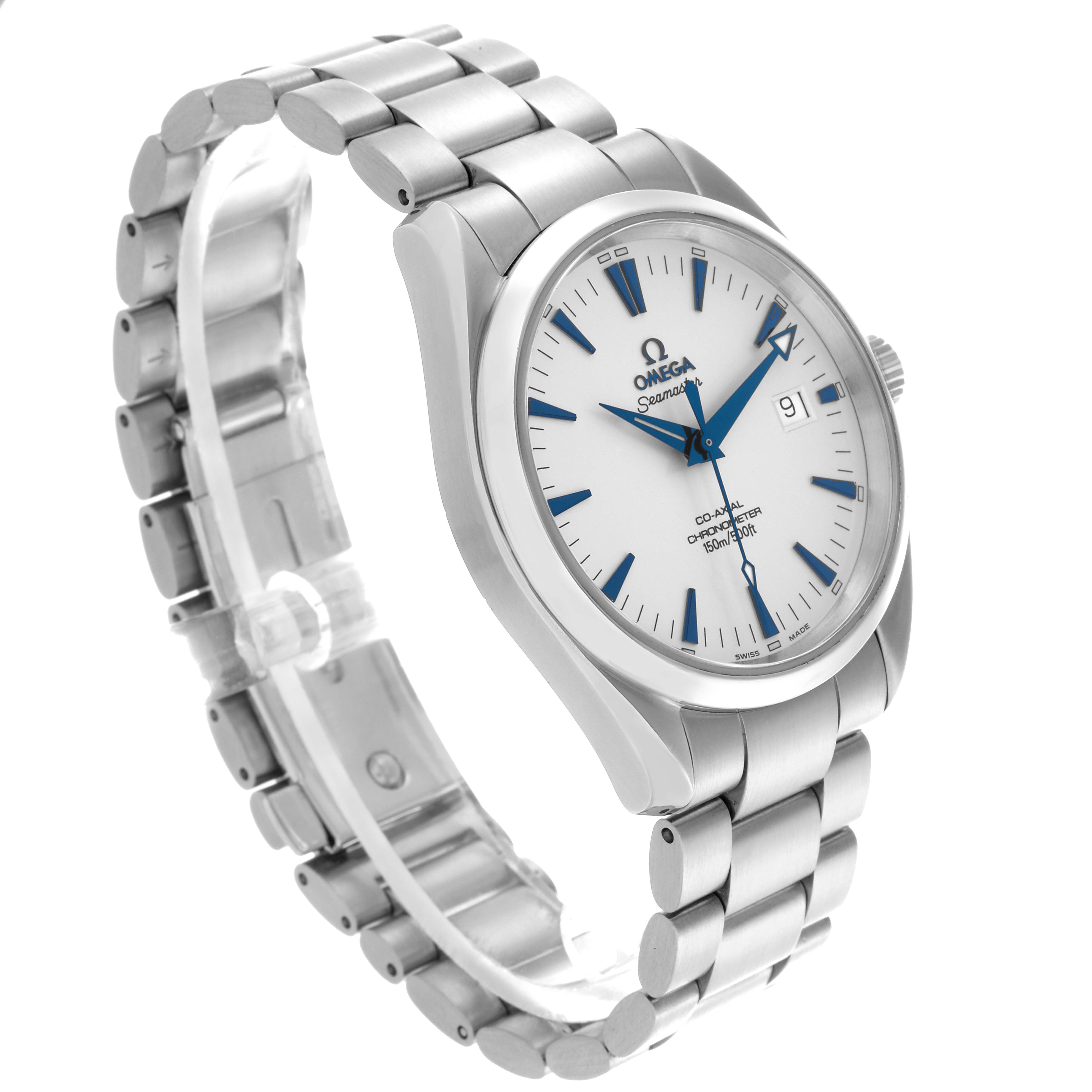 Omega Seamaster Aqua Terra Blue Hands Steel Mens Watch 39.2 MM 2503.33.00