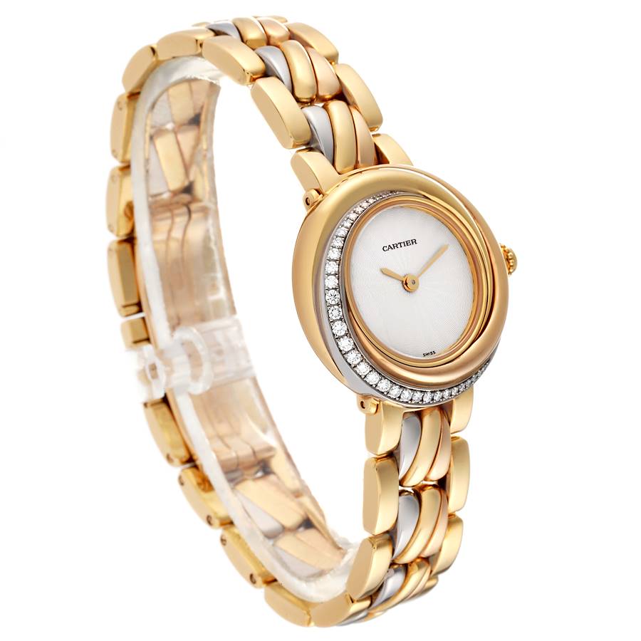 Cartier Trinity White Yellow Rose Gold Diamond Ladies Watch WG200151