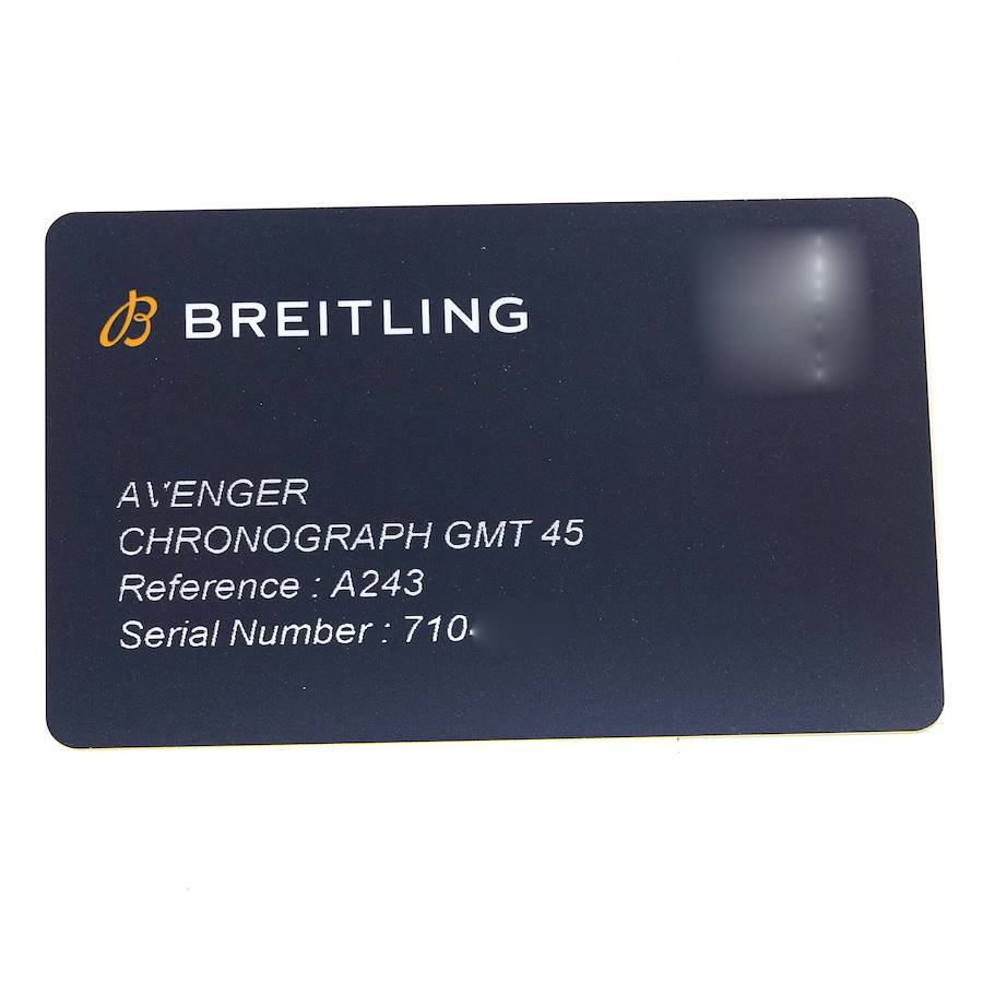 Breitling Avenger Chronograph GMT 45 Steel Mens Watch A24315