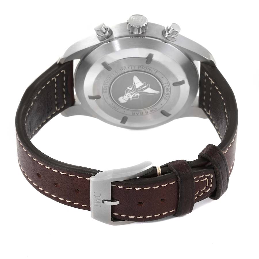 IWC Pilot Le Petit Prince Blue Dial Chronograph Mens Watch IW377714