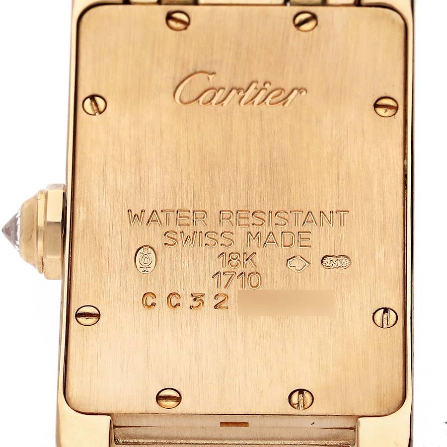 Cartier Tank Americaine Yellow Gold Diamond Ladies Watch WB7025JL
