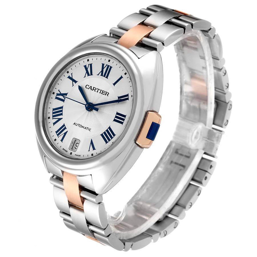 Cartier Cle Steel Rose Gold Automatic Ladies Watch W2CL0003