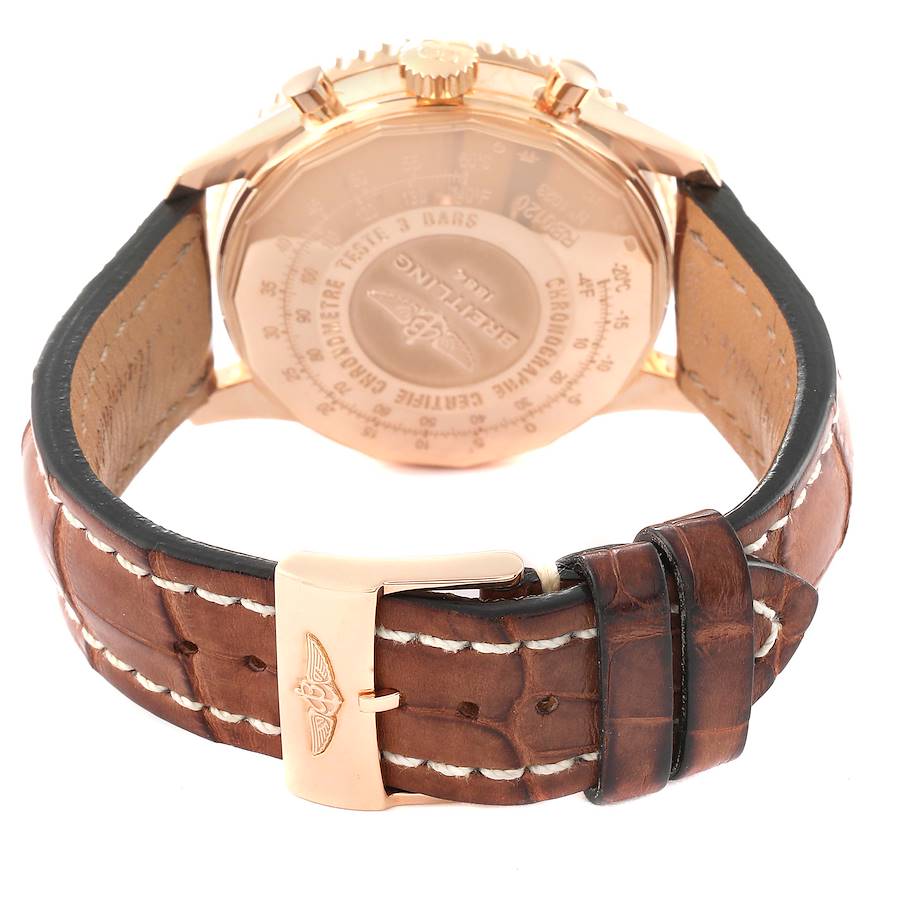 Breitling Navitimer 01 Rose Gold Black Dial Mens Watch RB0120