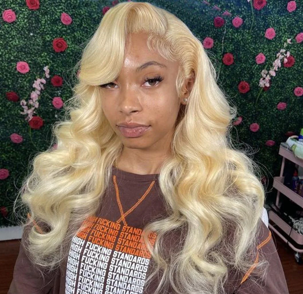Special offer | 18inch = $77.69 #613 Body Wave Glueless 6X5 Wig Blonde Colored Wear And Go Wig