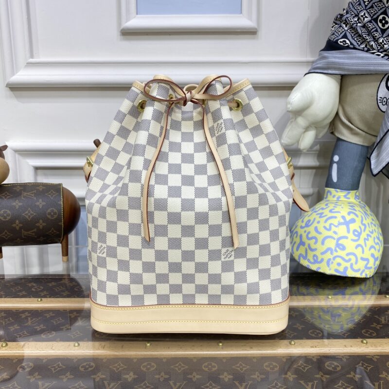 Replica Louis Vuitton Noe Bucket White Grid MM