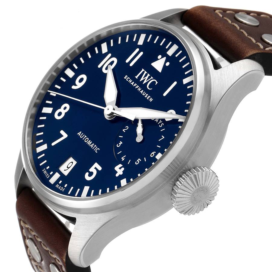 IWC Pilot Le Petit Prince Big Pilots Blue Dial Steel Mens Watch IW500916