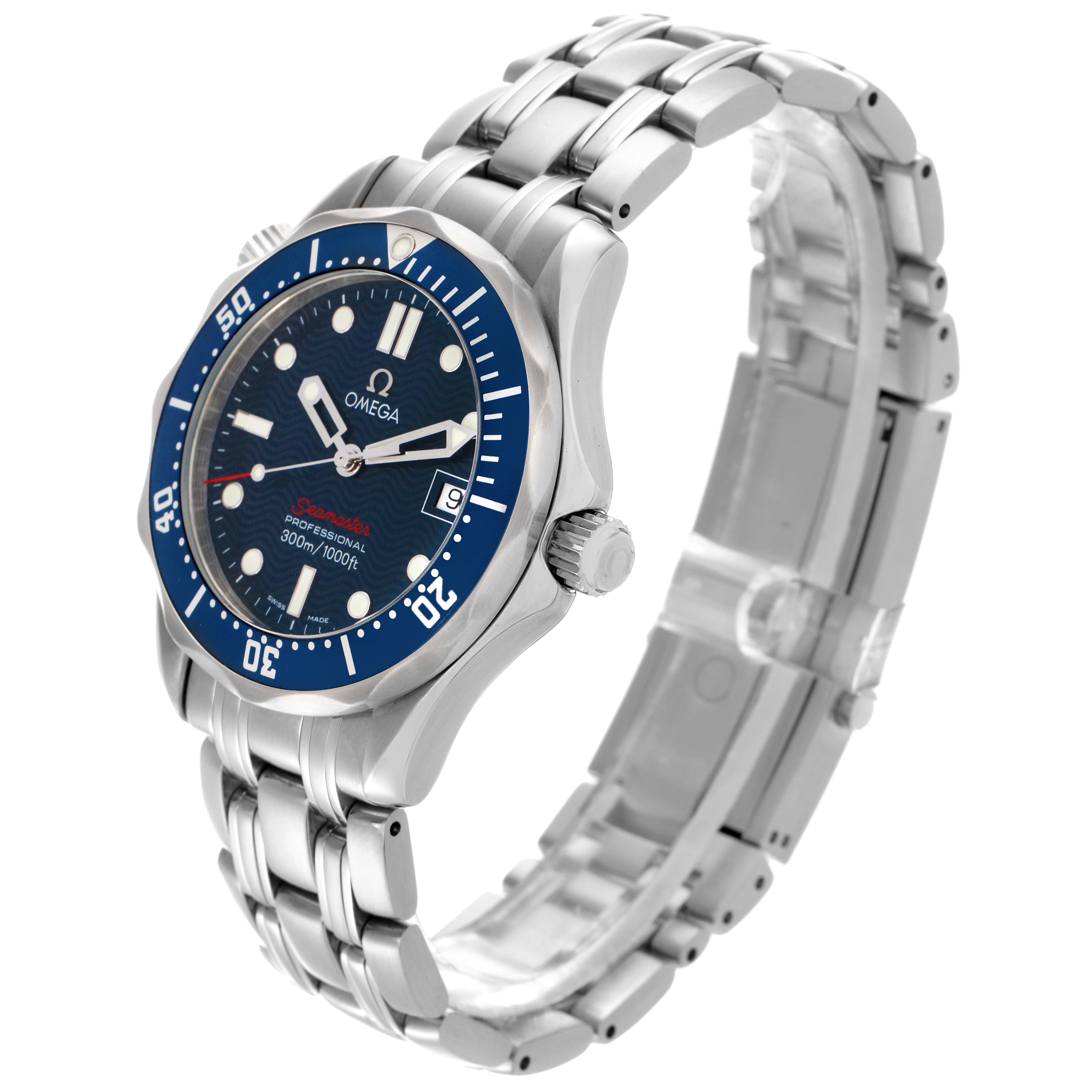 Omega Seamaster 300M 36 Midsize Blue Dial Steel Mens Watch 36.25 MM 2223.80.00