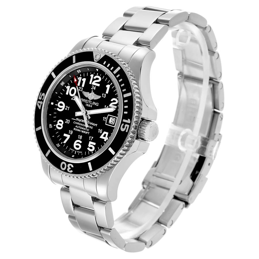 Breitling Superocean II Black Dial Steel Mens Watch A17365