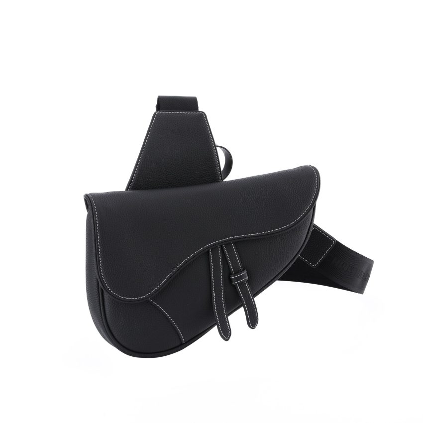 Replica Dior Saddle Bag Black Calfskin
