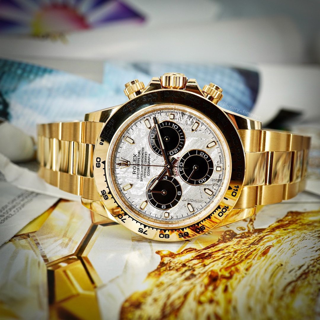 Rollie-The Crown Cosmograph Daytona Yellow Gold Meteorite 116508-0015