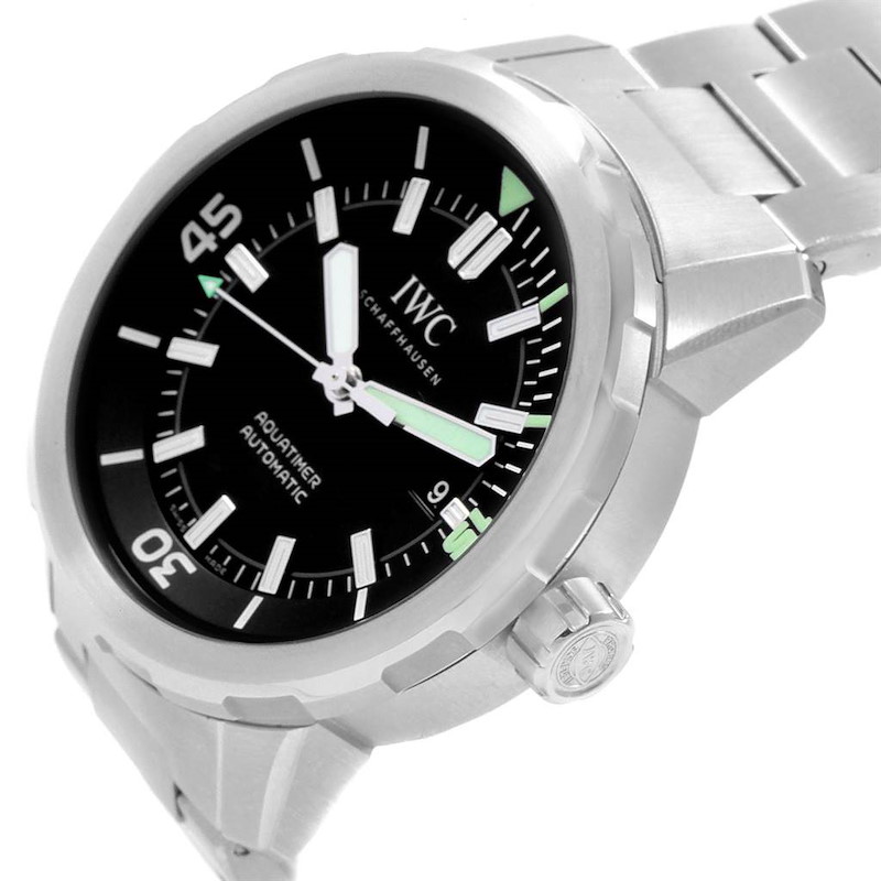 IWC Aquatimer Black Dial Automatick Steel Mens Watch IW329002