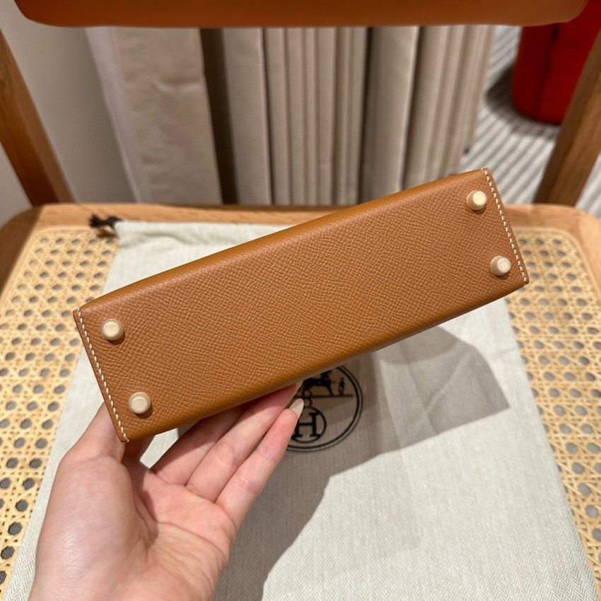 Replica Hermès Kelly Brown Epsom Gold
