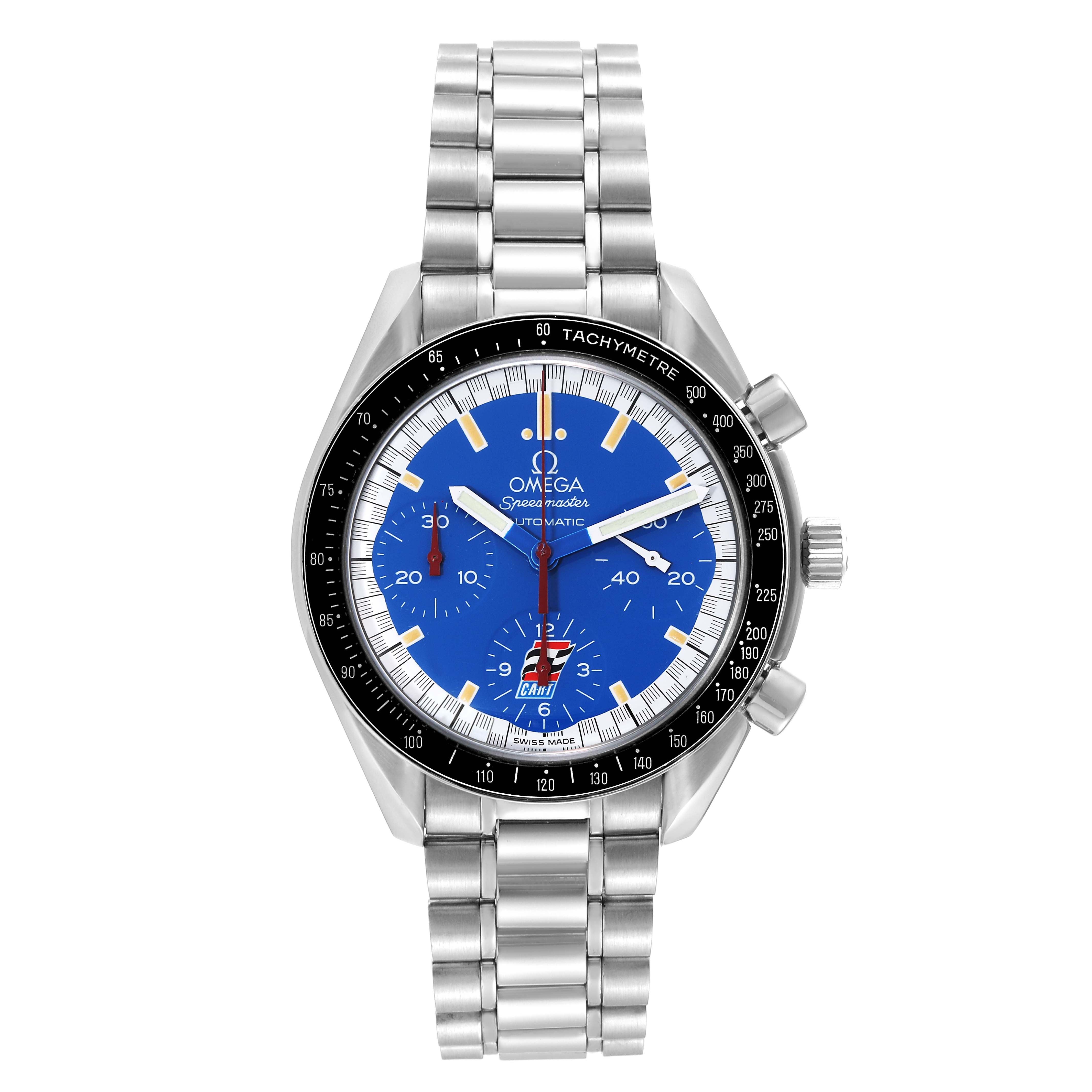 Omega Speedmaster Schumacher Blue Dial Steel Mens Watch 39.0 MM 3510.80.00
