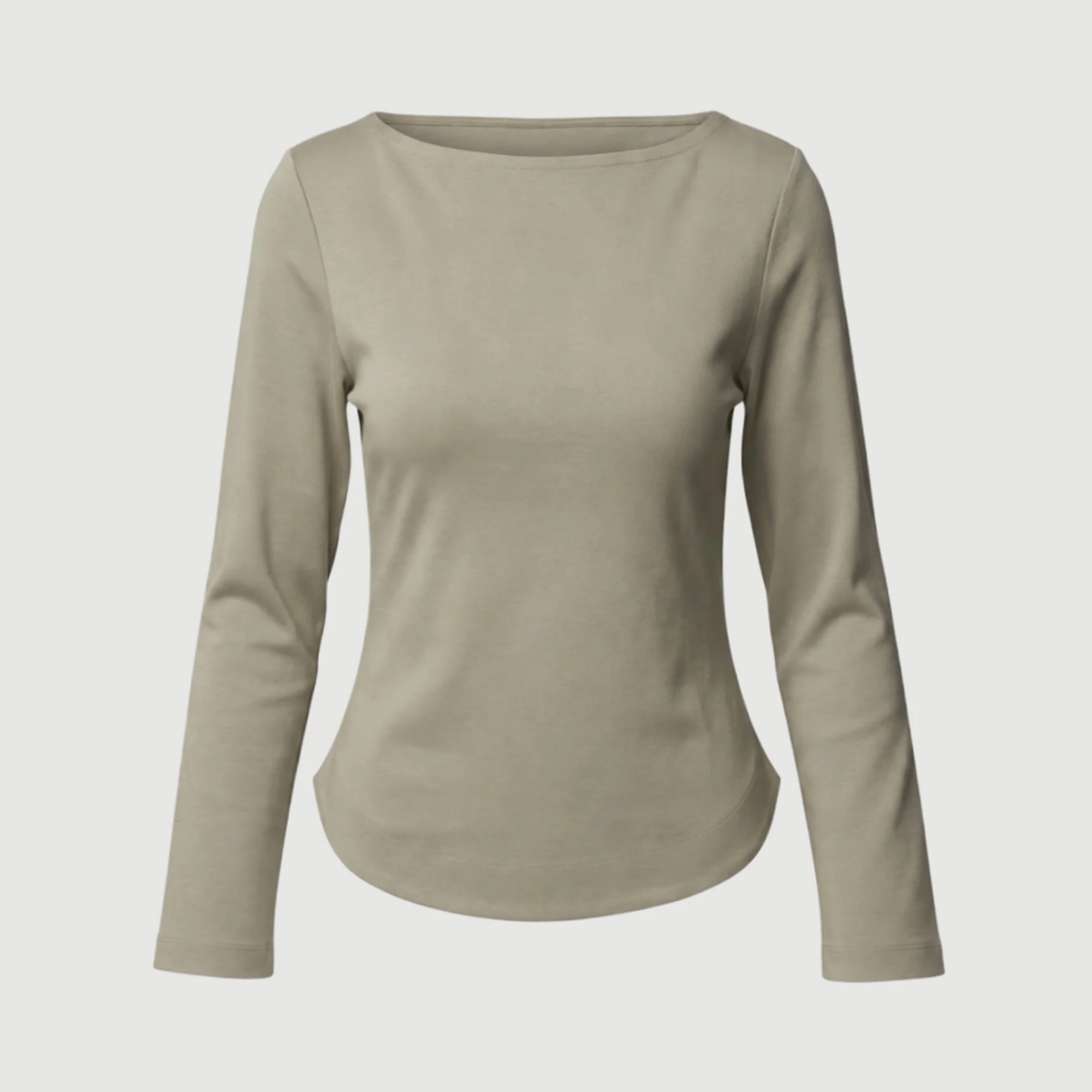 Etta Curved-Hem Boatneck Tee