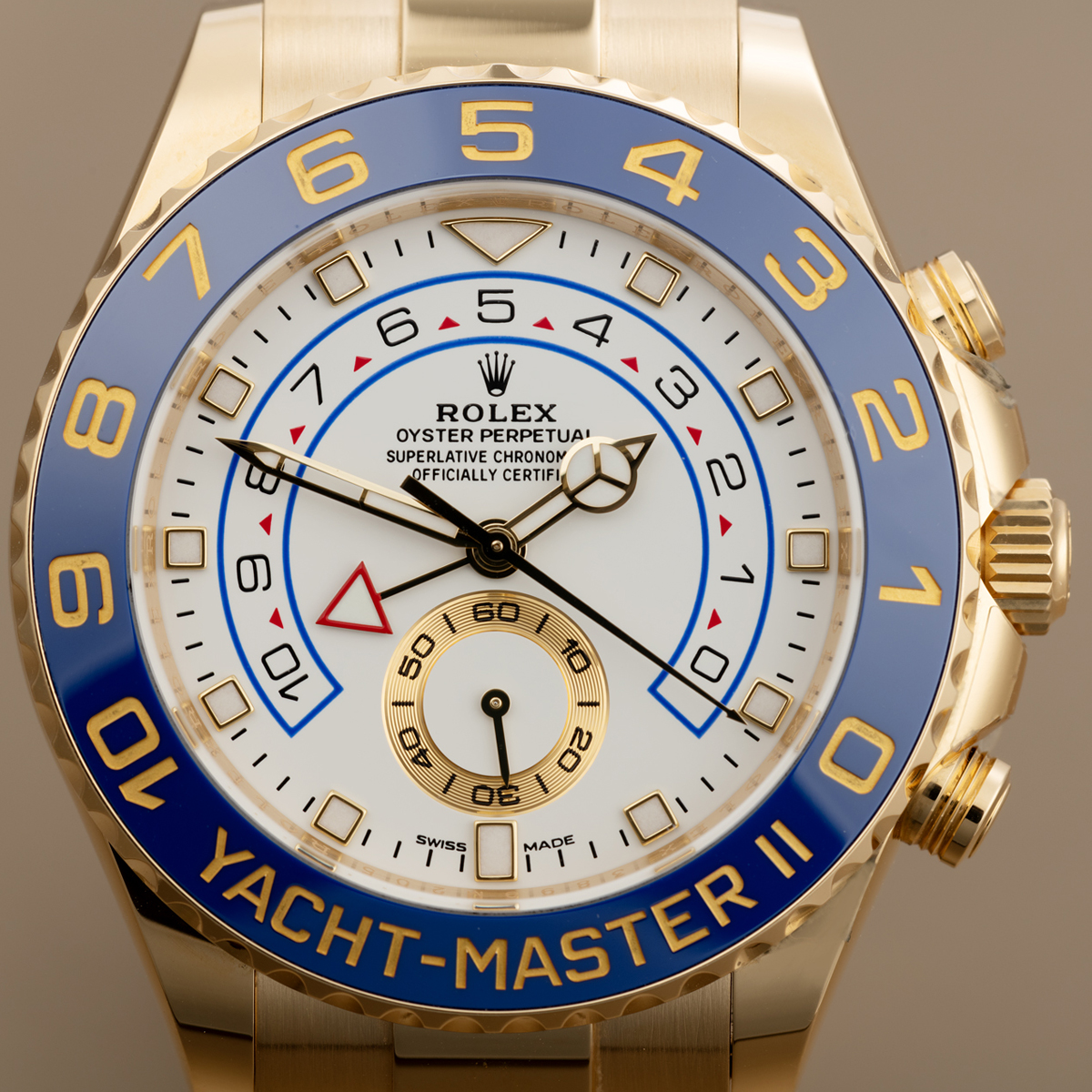 ??Limited Time Offer-Rolex Yacht-Master II Yellow Gold m116688-0002 Mercedes-Benz hour hand /Rose Gold m116681-0002/ m116680-0002 44mm Unworn