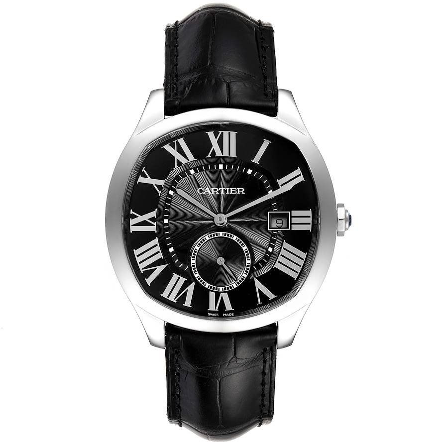 Cartier Drive de Cartier Black Dial Steel Mens Watch WSNM0009