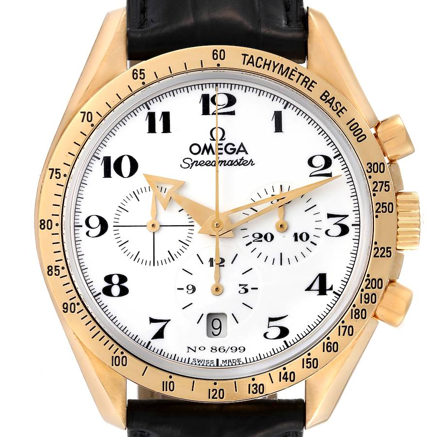 Omega Speedmaster Broad Arrow Enamel Limited Series Yellow Gold Mens Watch 3656.20.31