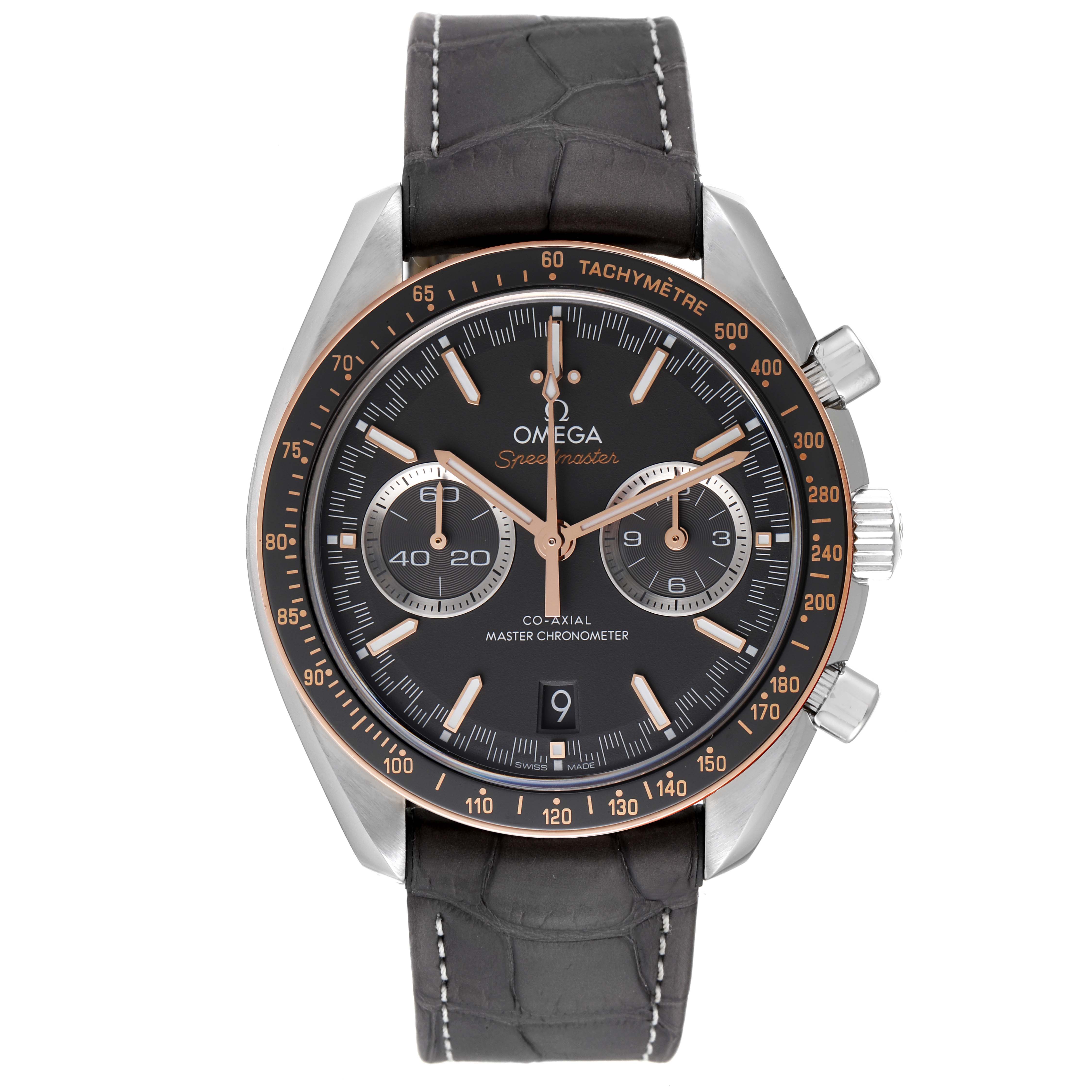 Omega Speedmaster Racing Steel Rose Gold Mens Watch 44.25 MM 329.23.44.51.06.001