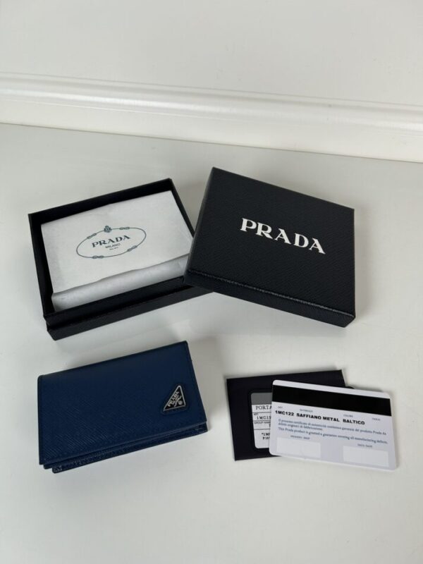 Replica Prada Saffiano Wallet Blue