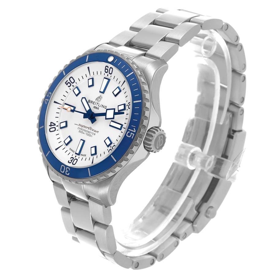 Breitling Superocean 42mm White Dial Steel Mens Watch A17375