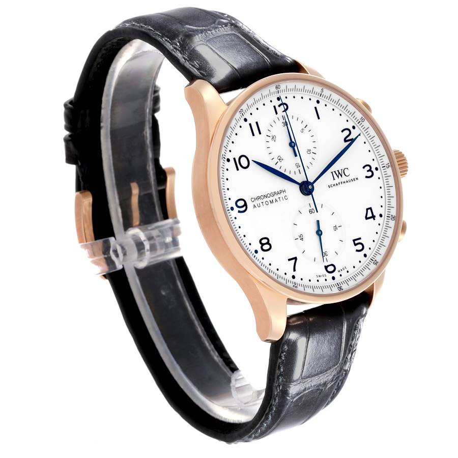 IWC Portugieser Automatic Rose Gold White Dial Mens Watch IW371603