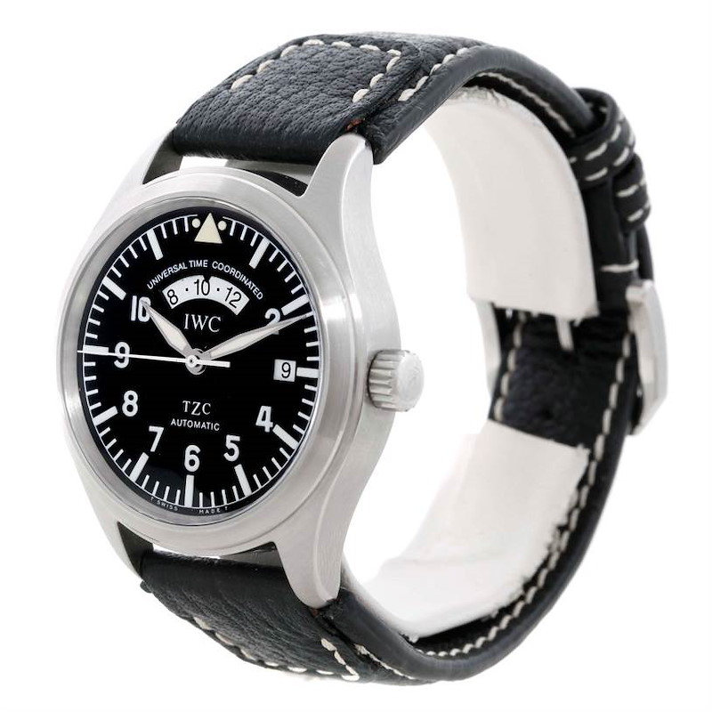 IWC UTC Second Time Zone Automatic Steel Mens Watch IW325101
