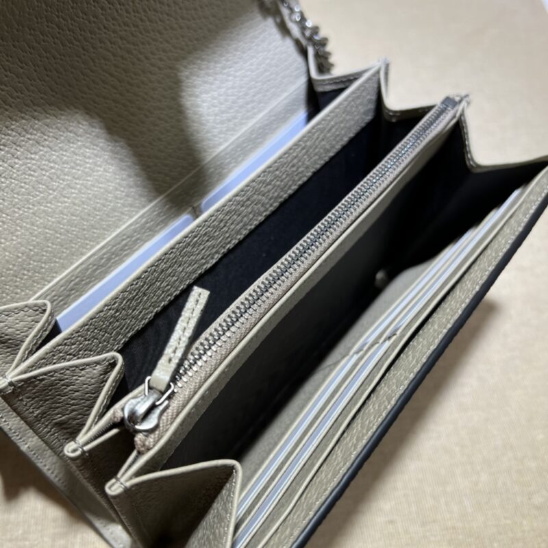 Replica Gucci Dionysus GG Chain Wallet Denim Beige