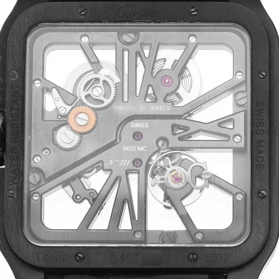 Cartier Santos Dumont Skeleton Dial Black Titanium Watch W2020052
