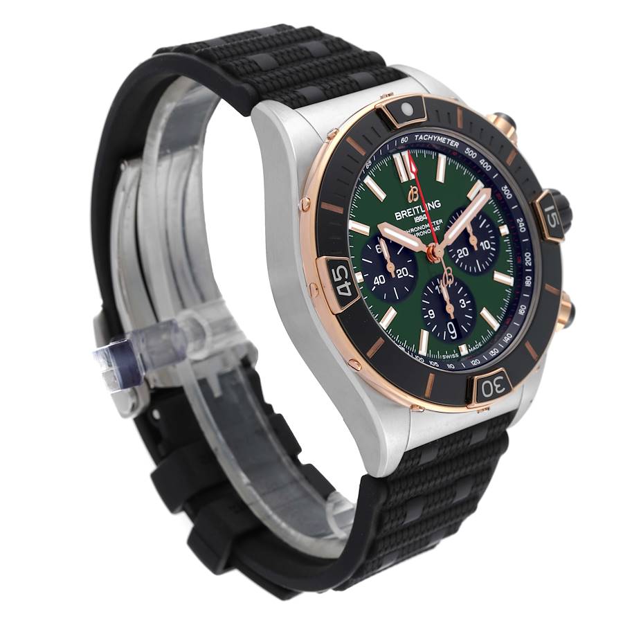 Breitling Super Chronomat B01 44 Steel Rose Gold Mens Watch UB0136