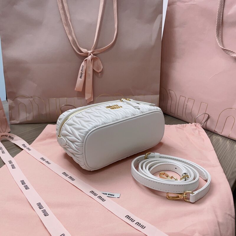 Replica Miu Miu Cosmetic Bag White