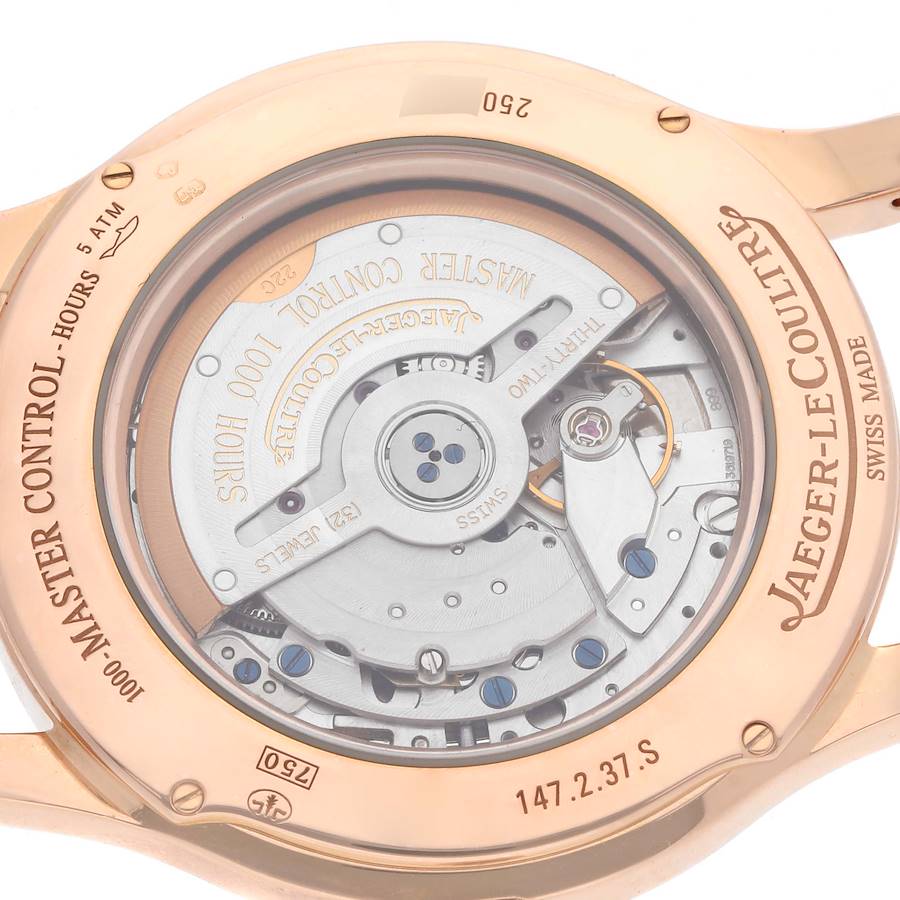 Jaeger LeCoultre Master Control Rose Gold Mens Watch Q1392420