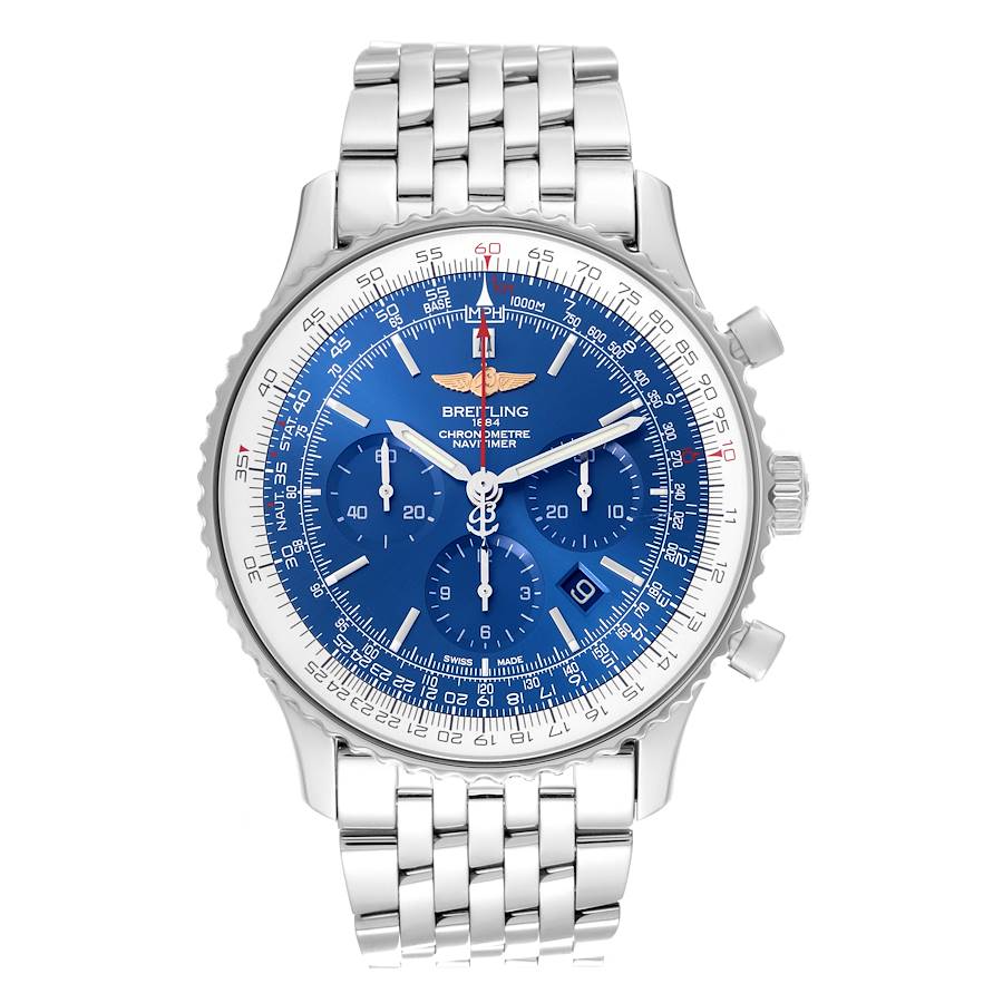 Breitling Navitimer 01 46mm Aurora Blue Dial Mens Watch AB0127