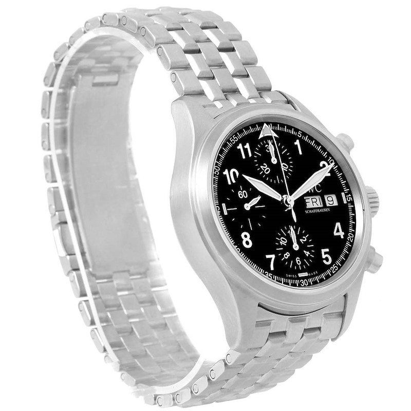 IWC Flieger Spitfire Chronograph Black Dial Watch IW370618