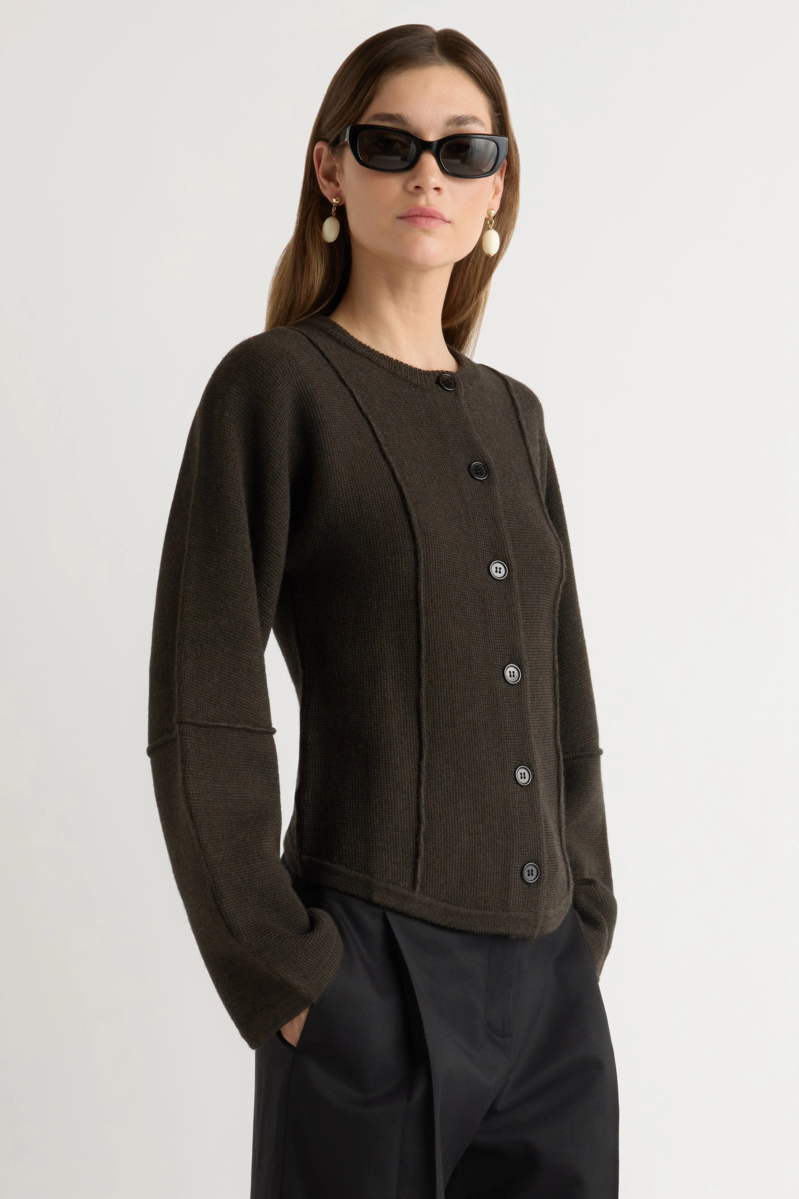 Wren Exposed-Seam Cardigan