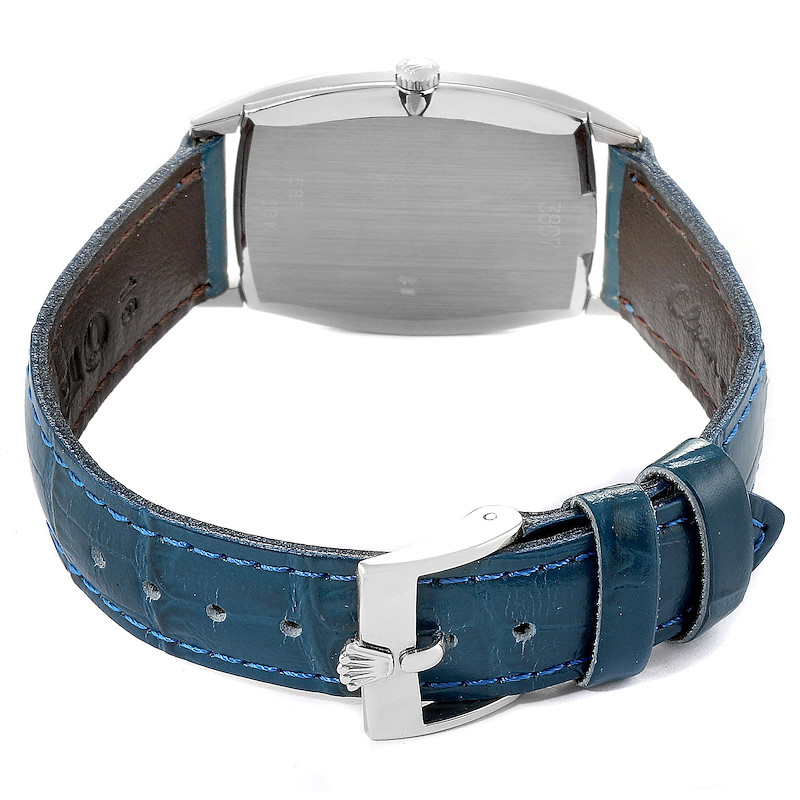 Rolex Cellini White Gold Blue Vignette Dial Vintage Ladies Watch 3807