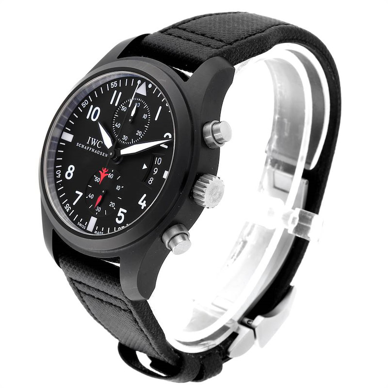 IWC Pilot Top Gun Chronograph Ceramic Titanium Mens Watch IW388001