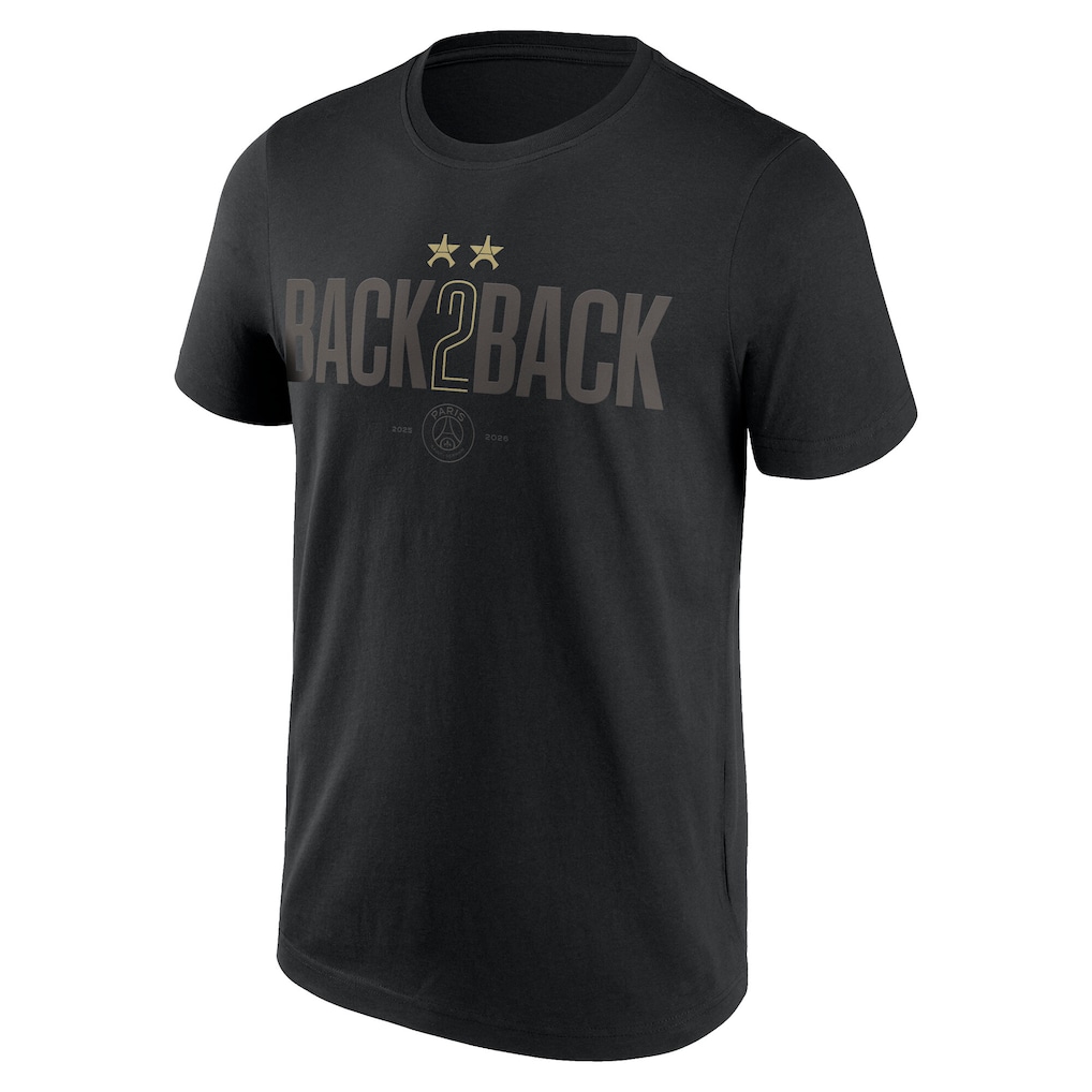 PSG Winner Back to Back 2 Star Graphic T-Shirt - Black