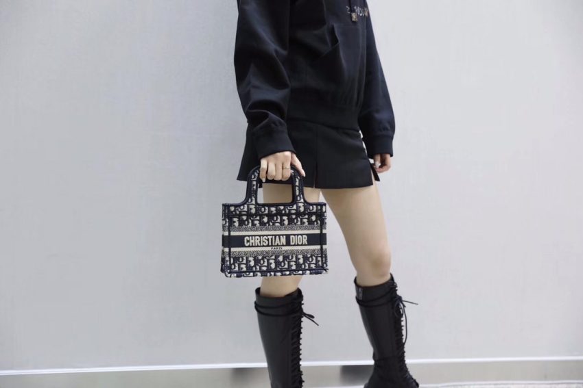 Replica Dior Tote Book Mini Cd Black