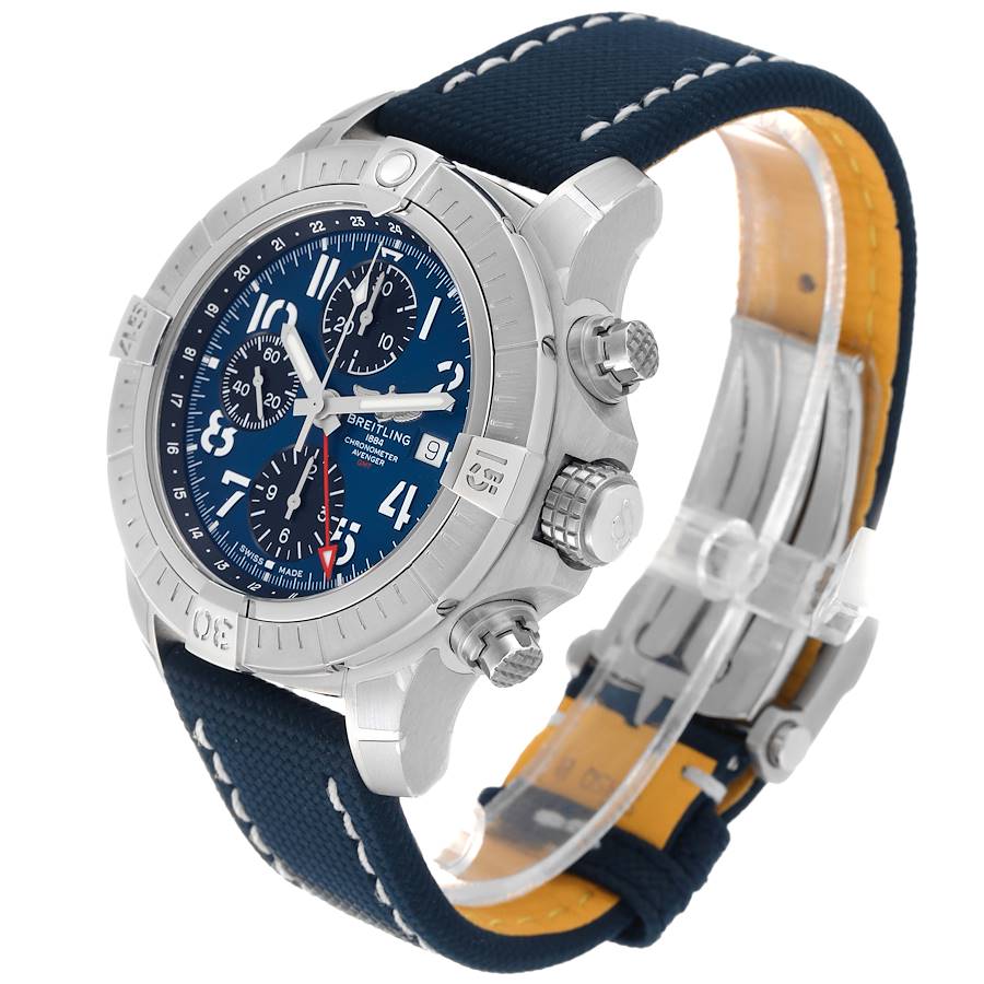 Breitling Avenger Chronograph GMT 45 Steel Mens Watch A24315