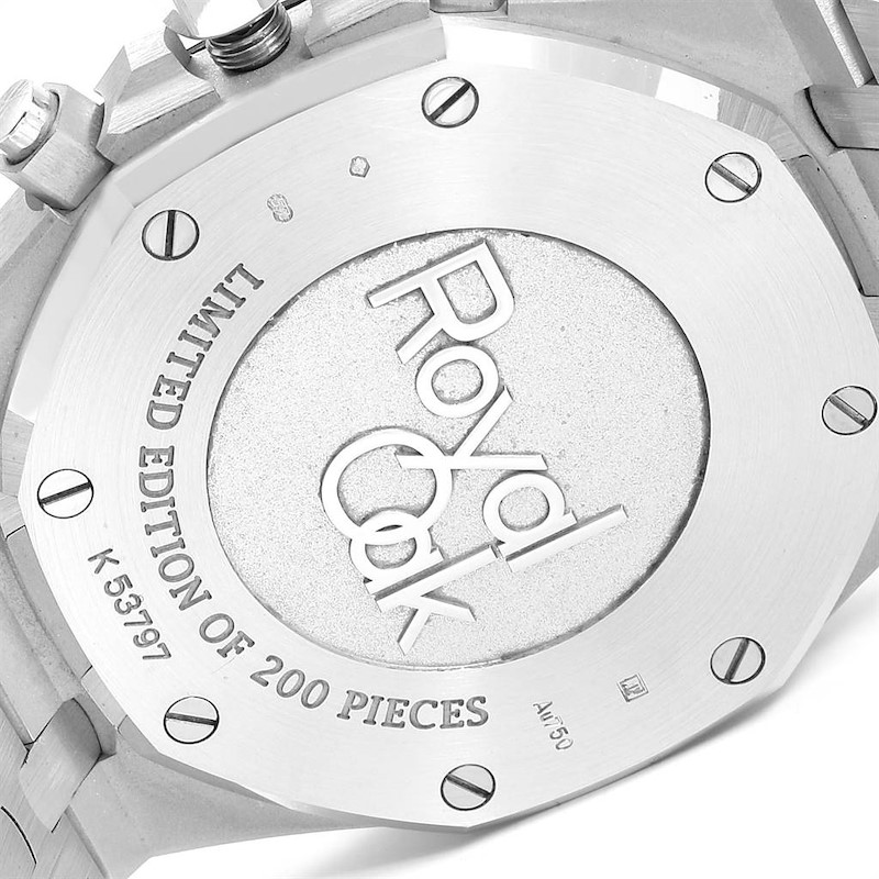 Audemars Piguet Royal Oak Purple Dial White Frosted Gold Watch 26331BC
