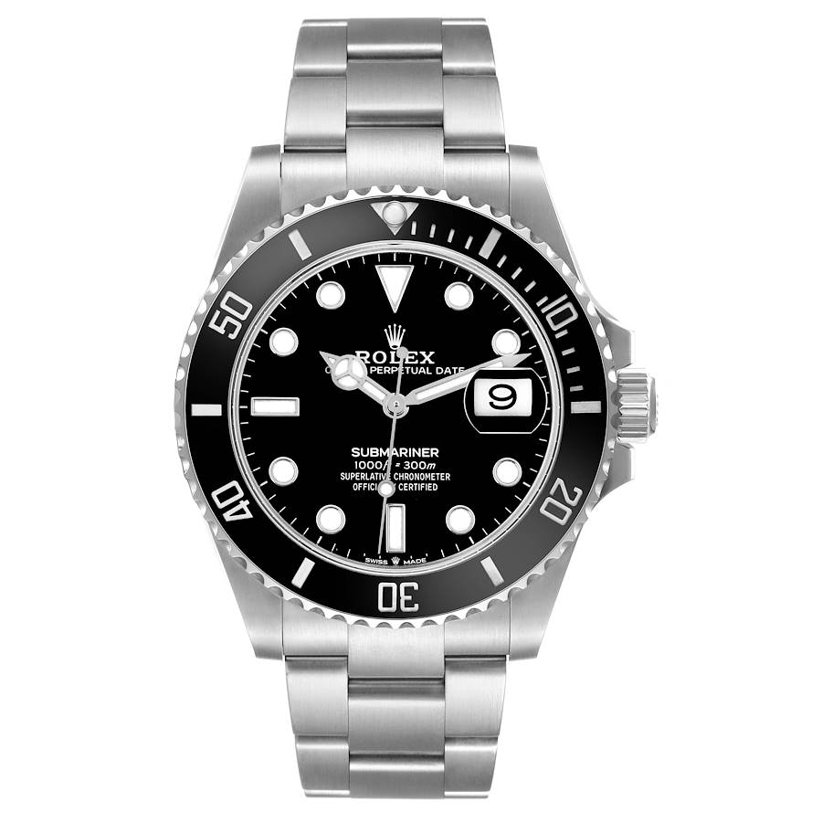 Rolex Submariner Black Dial Ceramic Bezel Steel Mens Watch 126610