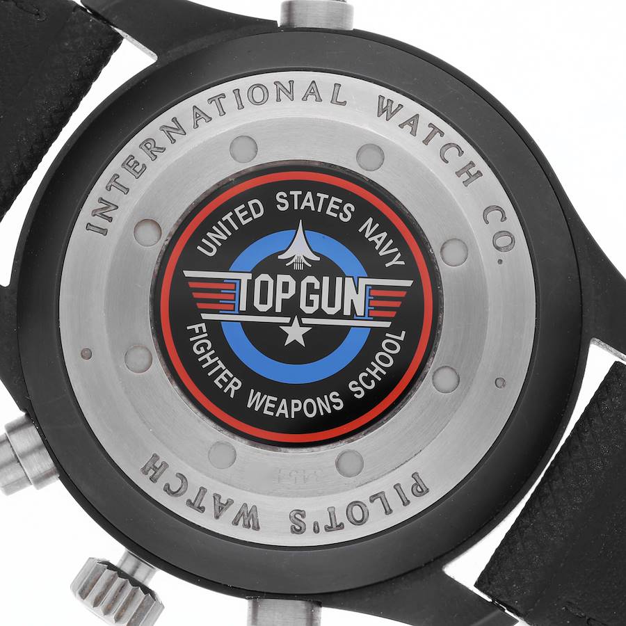 IWC Pilot Top Gun Rattrapante Chrono Mens Ceramic Watch IW379901