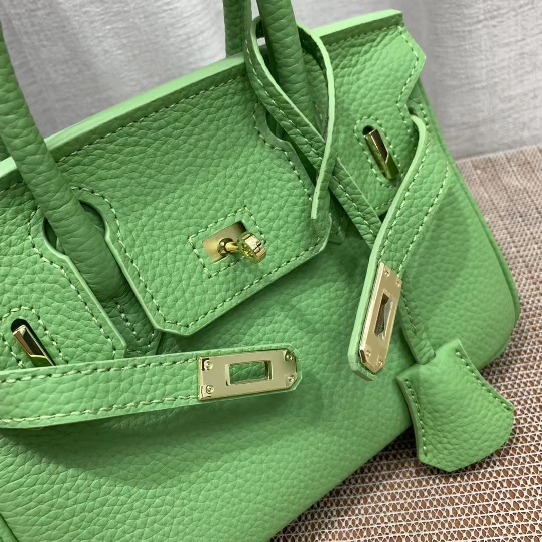 Hermès Birkin B25 Togo Grenat Ghw Green 20Cm