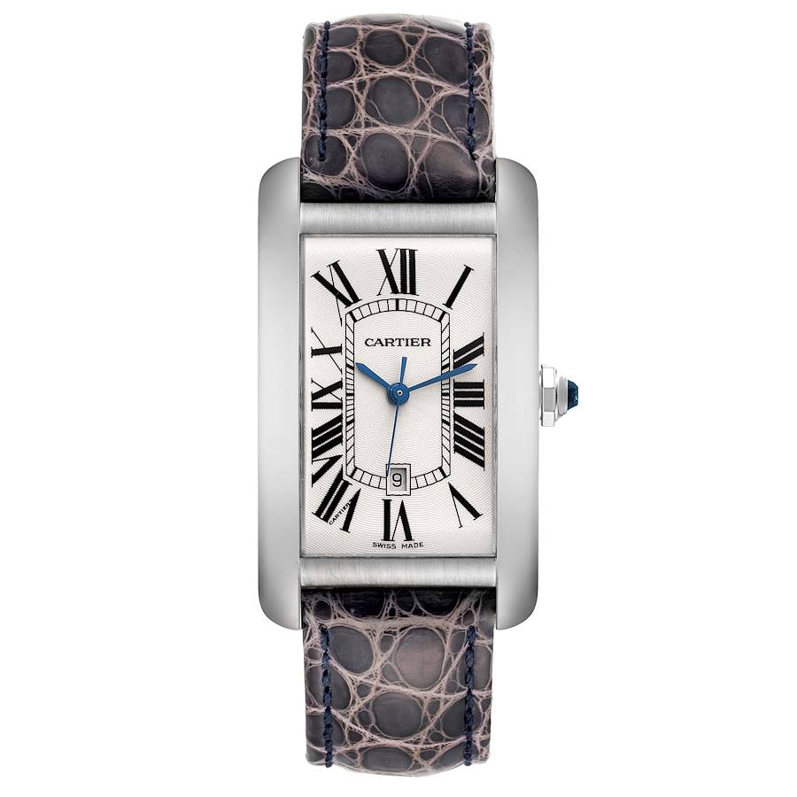 Cartier Tank Americaine Large White Gold Mens Watch W2603256